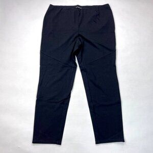 Eileen Fisher Ankle Zip Pants Women 1X? Elastic waist Flat front Stretch Viscose